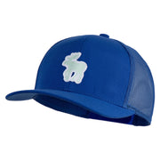 American Moose Patched Premium High Profile Mesh Trucker Cap - Royal-Royal OSFM