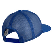 American Moose Patched Premium High Profile Mesh Trucker Cap - Royal-Royal OSFM