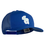 American Moose Patched Premium High Profile Mesh Trucker Cap - Royal-Royal OSFM