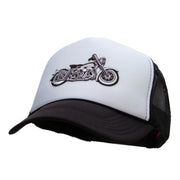 Motorcycle Biker Patched Summer Foam Mesh Trucker Cap