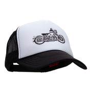 Motorcycle Biker Patched Summer Foam Mesh Trucker Cap