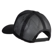 U.S. Navy Veteran Emblem Blue Patched Solid Cotton Twill Mesh Prostyle Cap - Black OSFM