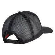 U.S. Navy Veteran Emblem Blue Patched Solid Cotton Twill Mesh Prostyle Cap - Black OSFM
