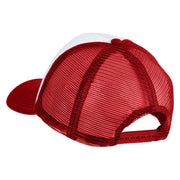 Fly Black Patched Summer Foam Mesh Trucker Cap - Red White OSFM
