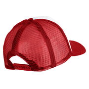 Fly Black Patched Summer Foam Mesh Trucker Cap - Red White OSFM