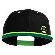 Trainer Red Monster Hunter Patched Classic Snapback Wool Blend 2 Tone Cap - Black-Yellow OSFM
