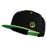 Trainer Red Monster Hunter Patched Classic Snapback Wool Blend 2 Tone Cap - Black-Yellow OSFM