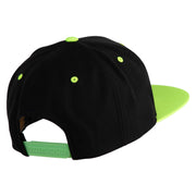 Trainer Red Monster Hunter Patched Classic Snapback Wool Blend 2 Tone Cap - Black-Yellow OSFM