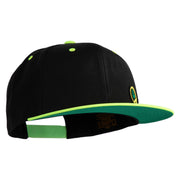 Trainer Red Monster Hunter Patched Classic Snapback Wool Blend 2 Tone Cap - Black-Yellow OSFM