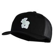 American Moose Patched Premium High Profile Mesh Trucker Cap - Black-Black OSFM