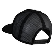 American Moose Patched Premium High Profile Mesh Trucker Cap - Black-Black OSFM