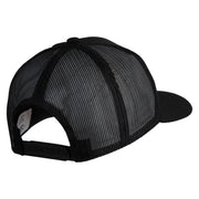 American Moose Patched Premium High Profile Mesh Trucker Cap - Black-Black OSFM