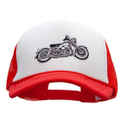 Motorcycle Biker Patched Summer Foam Mesh Trucker Cap