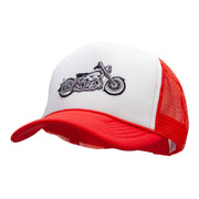 Motorcycle Biker Patched Summer Foam Mesh Trucker Cap