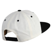 Trainer Red Monster Hunter Patched Classic Snapback Wool Blend 2 Tone Cap - Natural-Black OSFM