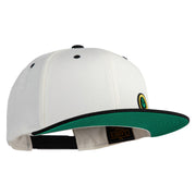 Trainer Red Monster Hunter Patched Classic Snapback Wool Blend 2 Tone Cap - Natural-Black OSFM