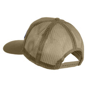 U.S. Air Force Seal Logo Blue Patched Solid Cotton Twill Mesh Prostyle Cap - Khaki OSFM
