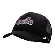 Motorcycle Biker Patched Summer Foam Mesh Trucker Cap