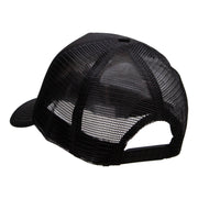 Motorcycle Biker Patched Summer Foam Mesh Trucker Cap