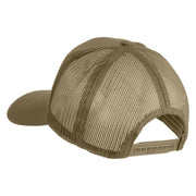 U.S. Navy Veteran Emblem Blue Patched Solid Cotton Twill Mesh Prostyle Cap - Khaki OSFM