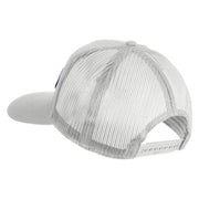 U.S. Air Force Seal Logo Blue Patched Solid Cotton Twill Mesh Prostyle Cap - White OSFM