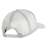 U.S. Air Force Seal Logo Blue Patched Solid Cotton Twill Mesh Prostyle Cap - White OSFM