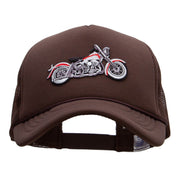 Motorcycle Biker Patched Summer Foam Mesh Trucker Cap