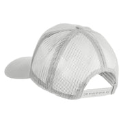 U.S. Navy Veteran Emblem Blue Patched Solid Cotton Twill Mesh Prostyle Cap - White OSFM