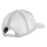 U.S. Navy Veteran Emblem Blue Patched Solid Cotton Twill Mesh Prostyle Cap - White OSFM