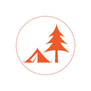 Camping Tree Heat Transfer Sticker