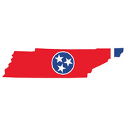 Tennessee State Flag and Map Heat Transfer Sticker