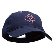 Poker Spade Heart Heat Transfer Deluxe Washed Twill Cap - Navy OSFM