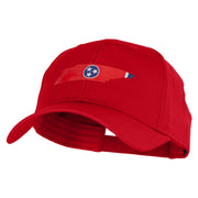 Tennessee State Flag with Map Heat Transfer Cotton Twill Pro Style Cap