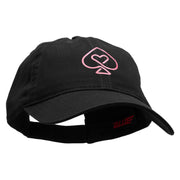 Poker Spade Heart Heat Transfer Deluxe Washed Twill Cap - Black OSFM