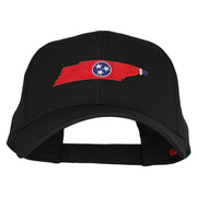 Tennessee State Flag with Map Heat Transfer Cotton Twill Pro Style Cap