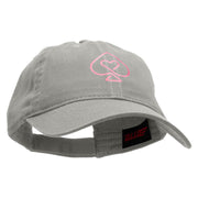 Poker Spade Heart Heat Transfer Deluxe Washed Twill Cap - Grey OSFM