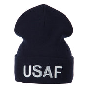 Air Force Embroidered Knit Military Beanie