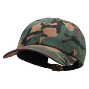 Dad Style Unstructured Low Profile 6 panel Cotton Cap - Green-Camo OSFM