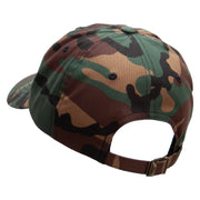 Dad Style Unstructured Low Profile 6 panel Cotton Cap - Green-Camo OSFM