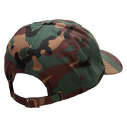 Dad Style Unstructured Low Profile 6 panel Cotton Cap - Green-Camo OSFM