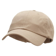 Dad Style Unstructured Low Profile 6 panel Cotton Cap - Khaki OSFM