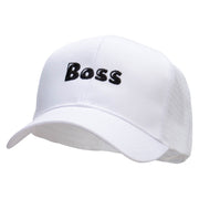 Boss Embroidered Solid Cotton Prostyle Twill Mesh Cap - White OSFM