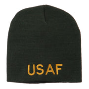 US Air Force Military Embroidered Short Beanie