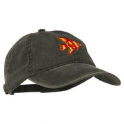 Angel Fish Embroidered Washed Dyed Cap