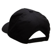 MIA Embroidered 5 Panel Cotton High Profile Flat Bill Unstructured Cap - Black OSFM