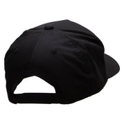 MIA Embroidered 5 Panel Cotton High Profile Flat Bill Unstructured Cap - Black OSFM