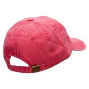 Love Birds Embroidered Pigment Dyed Wash Cap - Fuchsia OSFM