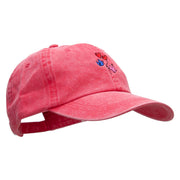 Love Birds Embroidered Pigment Dyed Wash Cap - Fuchsia OSFM