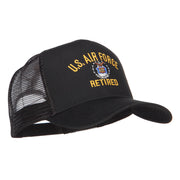 US Air Force Retired Military Embroidered Mesh Cap