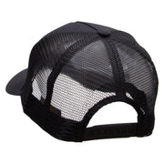 Astronaut Rides Five Panels Pro Style Trucker Mesh Cap - Black OSFM